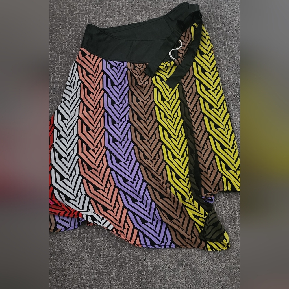 Multicolor Patterned Women's Skirt